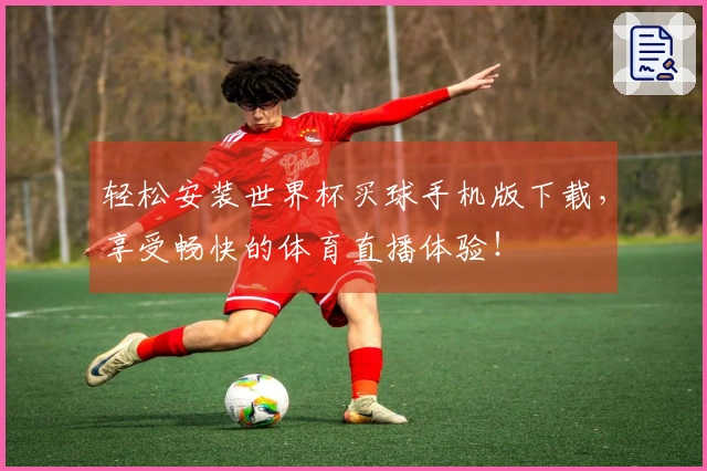 轻松安装世界杯买球手机版下载，享受畅快的体育直播体验！